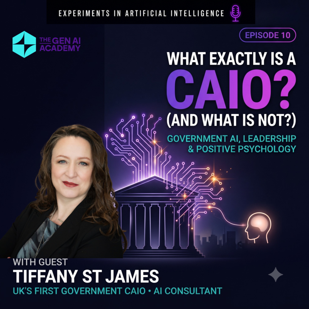 A função de Diretora de IA — Tiffany St James no programa «Experiments in Artificial Intelligence», Episódio 10